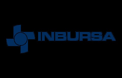 Inbursa logo with blue geometric symbol and company name in dark blue text